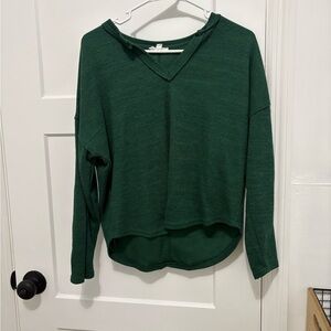 Women's Green V-Neck Top
